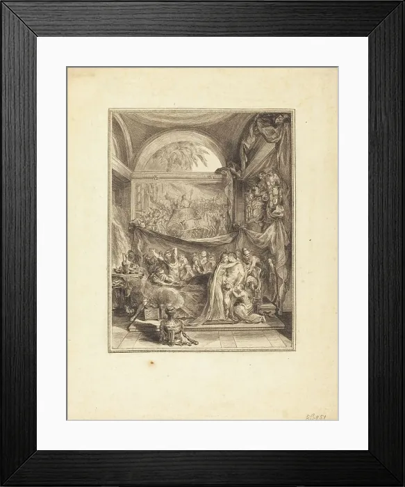 Framed Print : La mort de Germanicus. Creator: Gabriel de Saint-Aubin Framed Print : La mort de Germanicus. Creator: Gabriel de Saint-Aubin