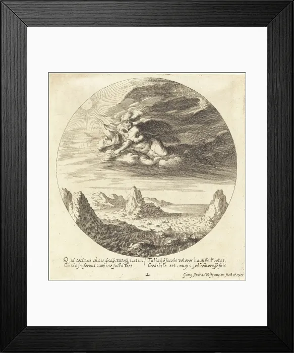 Framed Print : God Creating Order from Chaos, 1665. Creator: Georg Andreas Wolfgang Framed Print : God Creating Order from Chaos, 1665. Creator: Georg Andreas Wolfgang