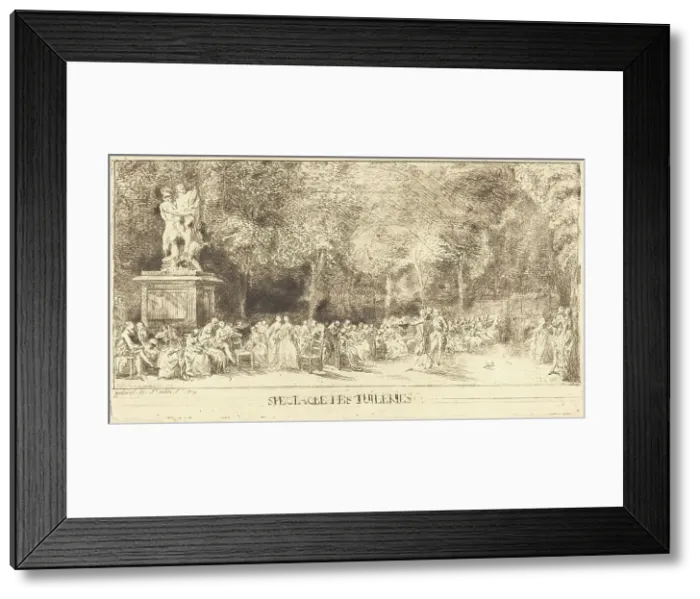 Framed Print : Les chaises [lower half], 1760. Creator: Gabriel de Saint-Aubin