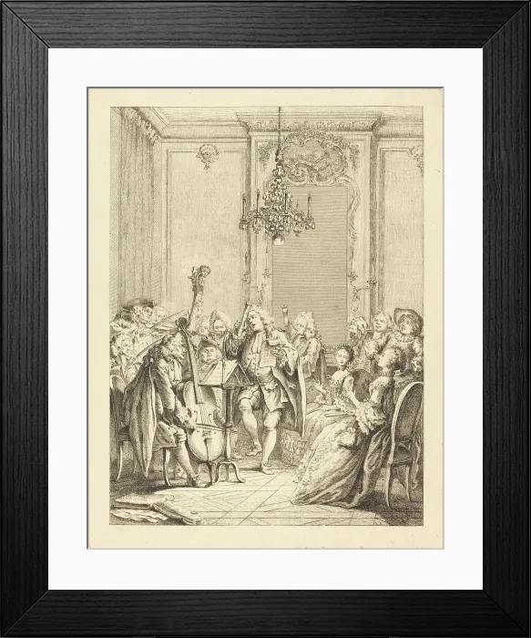 Framed Print : Le concert. Creator: Jean Claude Richard Saint-Non Framed Print : Le concert. Creator: Jean Claude Richard Saint-Non
