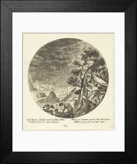 Framed Print : The Flood, 1665. Creator: Georg Andreas Wolfgang Framed Print : The Flood, 1665. Creator: Georg Andreas Wolfgang