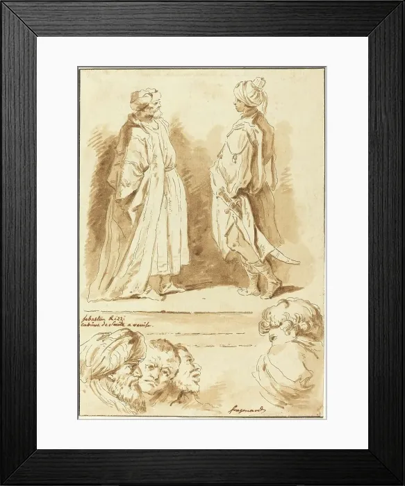 Framed Print : Details from the Adoration of the Magi and the Pool at Bethesda, 1774. Creator: Jean Claude Richard Saint-Non Framed Print : Details from the Adoration of the Magi and the Pool at Bethesda, 1774. Creator: Jean Claude Richard Saint-Non