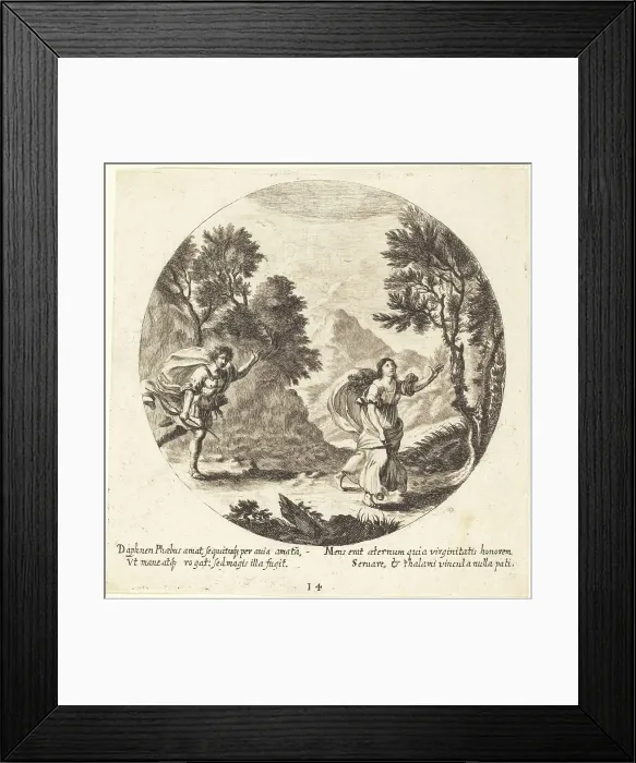Framed Print : Apollo and Daphne, 1665. Creator: Georg Andreas Wolfgang Framed Print : Apollo and Daphne, 1665. Creator: Georg Andreas Wolfgang