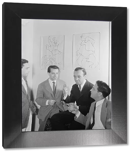 Portrait of Ahmet M. Ertegun, Nesuhi Ertegun, and William P. Gottlieb... Washington, D.C. ca1940. Creator: Delia Potofsky Gottlieb