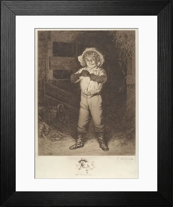 Framed Print : His First Pipe, 1886. Creator: Thomas Waterman Wood Framed Print : His First Pipe, 1886. Creator: Thomas Waterman Wood