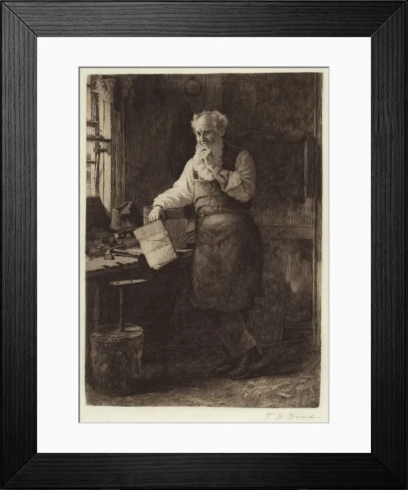 Framed Print : Thinking It Over, 1884. Creator: Thomas Waterman Wood Framed Print : Thinking It Over, 1884. Creator: Thomas Waterman Wood