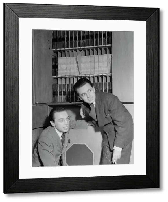 Framed Print : Portrait of Ahmet M. Ertegun and Nesuhi Ertegun, Turkish Embassy, Washington, D.C. 1930. Creator: William Paul Gottlieb