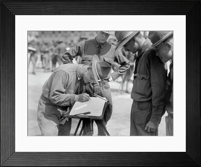 Framed Print : Military Training, 1917 or 1918. Creator: Harris & Ewing. Military Training, 1917 or 1918. Creator: Harris & Ewing Framed Print : Military Training, 1917 or 1918. Creator: Harris & Ewing. Military Training, 1917 or 1918. Creator: Harris & Ewing
