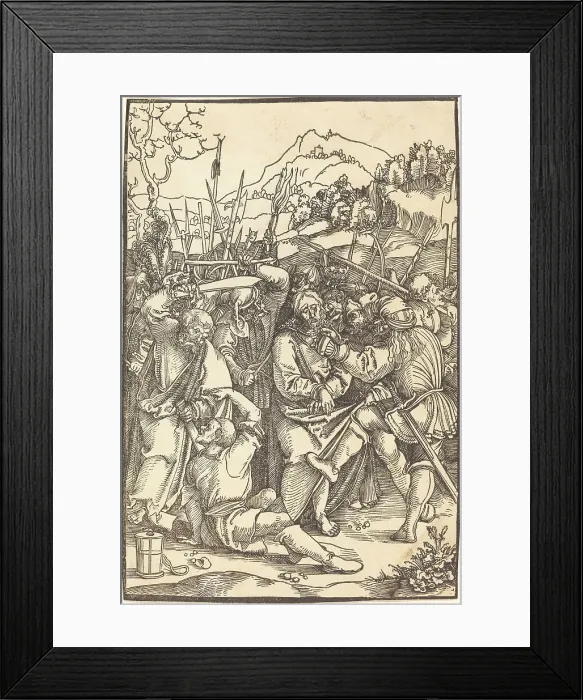 Framed Print : Christ Taken Prisoner. Creator: Hans Schäufelein the Elder Framed Print : Christ Taken Prisoner. Creator: Hans Schäufelein the Elder