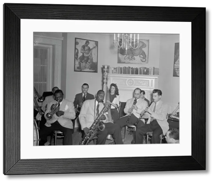 Framed Print : Portrait of Johnny Hodges, Rex William Stewart...Turkish Embassy, Washington, D.C. 1930. Creator: William Paul Gottlieb Framed Print : Portrait of Johnny Hodges, Rex William Stewart...Turkish Embassy, Washington, D.C. 1930. Creator: William Paul Gottlieb