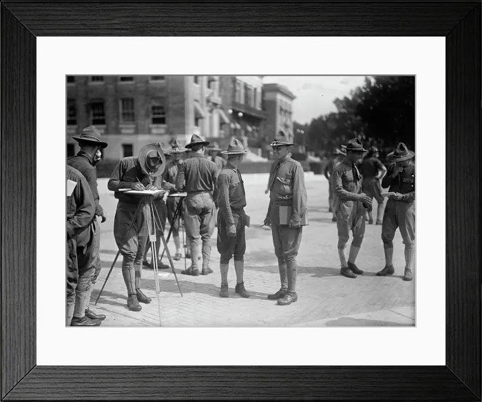 Framed Print : Military Training, 1917 or 1918. Creator: Harris & Ewing. Military Training, 1917 or 1918. Creator: Harris & Ewing Framed Print : Military Training, 1917 or 1918. Creator: Harris & Ewing. Military Training, 1917 or 1918. Creator: Harris & Ewing
