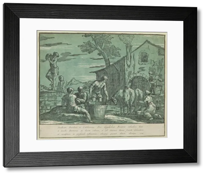 Framed Print : Pastoral Scene, 1741. Creator: Anton Maria Zanetti Framed Print : Pastoral Scene, 1741. Creator: Anton Maria Zanetti