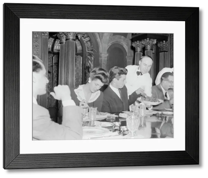 Framed Print : Portrait of Nesuhi Ertegun, Adele Girard, Joe Marsala... Turkish Embassy, Washington, D.C. 1938. Creator: William Paul Gottlieb Framed Print : Portrait of Nesuhi Ertegun, Adele Girard, Joe Marsala... Turkish Embassy, Washington, D.C. 1938. Creator: William Paul Gottlieb