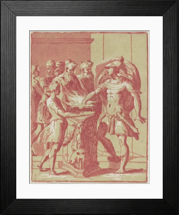 Framed Print : Mucius Scaevola. Creator: Anton Maria Zanetti Framed Print : Mucius Scaevola. Creator: Anton Maria Zanetti