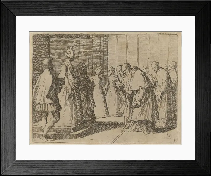 Framed Print : Margaret of Austria Receiving the Homage of Cardinals and Prelates, 1612. Creator: Raffaello Schiaminossi Framed Print : Margaret of Austria Receiving the Homage of Cardinals and Prelates, 1612. Creator: Raffaello Schiaminossi