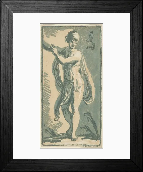 Framed Print : A Standing Youth Gesturing to His Right, 1723. Creators: Anton Maria Zanetti, Parmigianino Framed Print : A Standing Youth Gesturing to His Right, 1723. Creators: Anton Maria Zanetti, Parmigianino