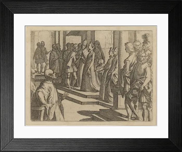 Framed Print : The Betrothal of Margaret of Austria to Philip III, King of Spain, 1612. Creator: Raffaello Schiaminossi Framed Print : The Betrothal of Margaret of Austria to Philip III, King of Spain, 1612. Creator: Raffaello Schiaminossi