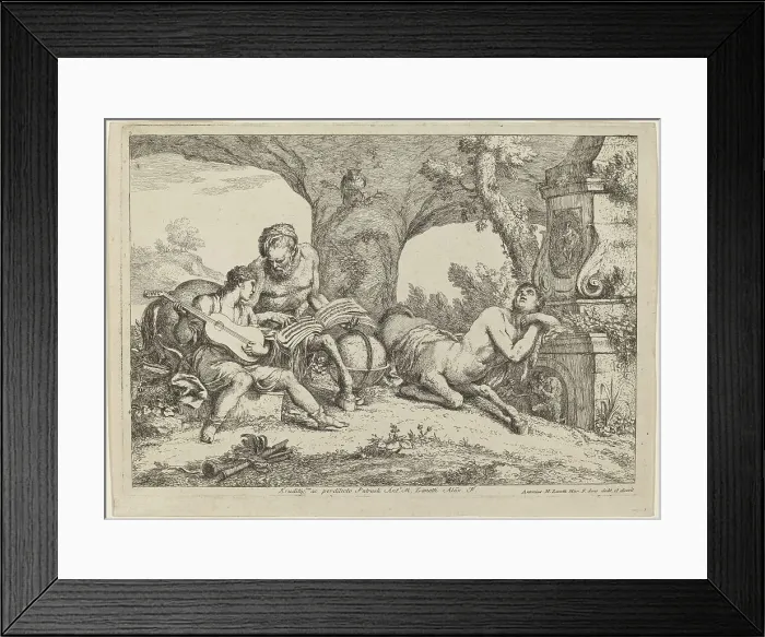 Framed Print : Chiron Teaching Music to Achilles, 1758. Creator: Gaetano Gherardo Zompini Framed Print : Chiron Teaching Music to Achilles, 1758. Creator: Gaetano Gherardo Zompini