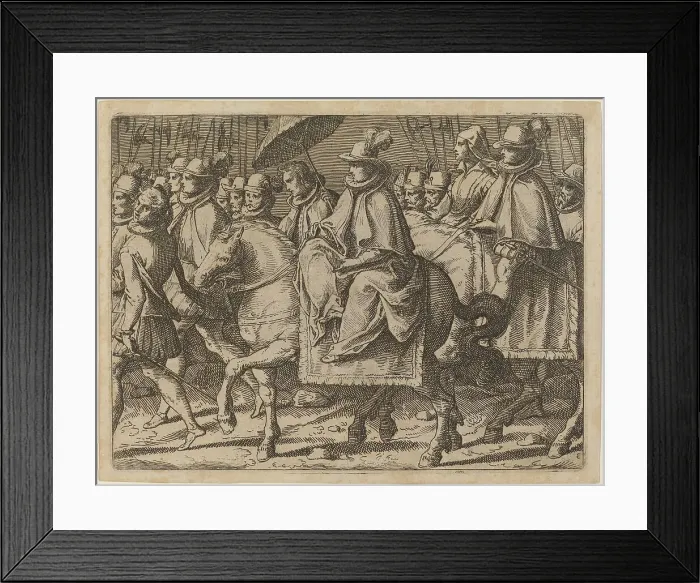 Framed Print : Margaret of Austria on Horseback, 1612. Creator: Raffaello Schiaminossi Framed Print : Margaret of Austria on Horseback, 1612. Creator: Raffaello Schiaminossi