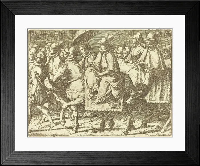 Framed Print : Margaret of Austria on Horseback, 1612. Creator: Raffaello Schiaminossi Framed Print : Margaret of Austria on Horseback, 1612. Creator: Raffaello Schiaminossi