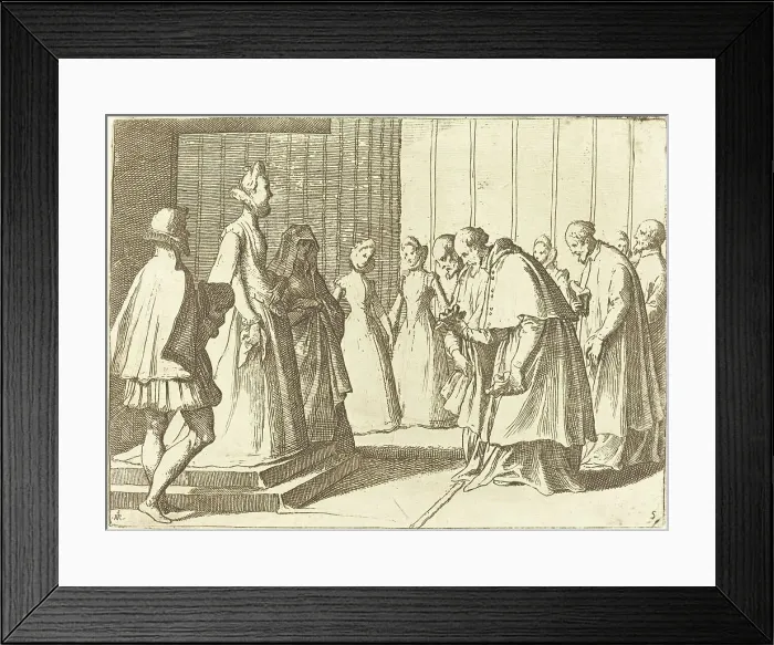 Framed Print : Margaret of Austria Receiving the Homage of Cardinals and Prelates, 1612. Creator: Raffaello Schiaminossi Framed Print : Margaret of Austria Receiving the Homage of Cardinals and Prelates, 1612. Creator: Raffaello Schiaminossi