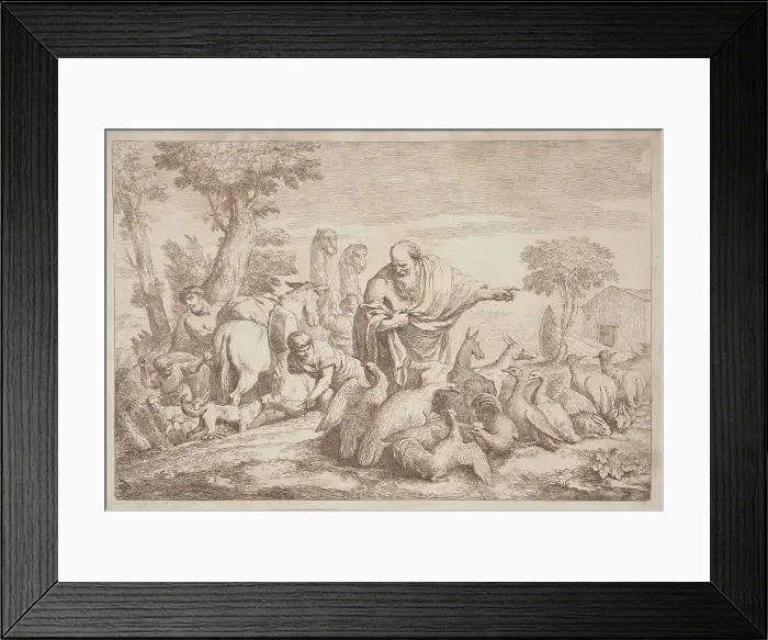Framed Print : Noah Leading the Animals to the Ark, 1758 / 1759. Creator: Gaetano Gherardo Zompini Framed Print : Noah Leading the Animals to the Ark, 1758 / 1759. Creator: Gaetano Gherardo Zompini