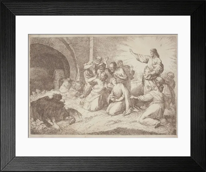 Framed Print : The Raising of Lazarus, 1758 / 1759. Creator: Gaetano Gherardo Zompini Framed Print : The Raising of Lazarus, 1758 / 1759. Creator: Gaetano Gherardo Zompini