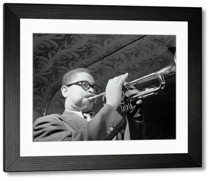 Framed Print : Portrait of Dizzy Gillespie, New York, N.Y. ca. May 1947. Creator: William Paul Gottlieb Framed Print : Portrait of Dizzy Gillespie, New York, N.Y. ca. May 1947. Creator: William Paul Gottlieb