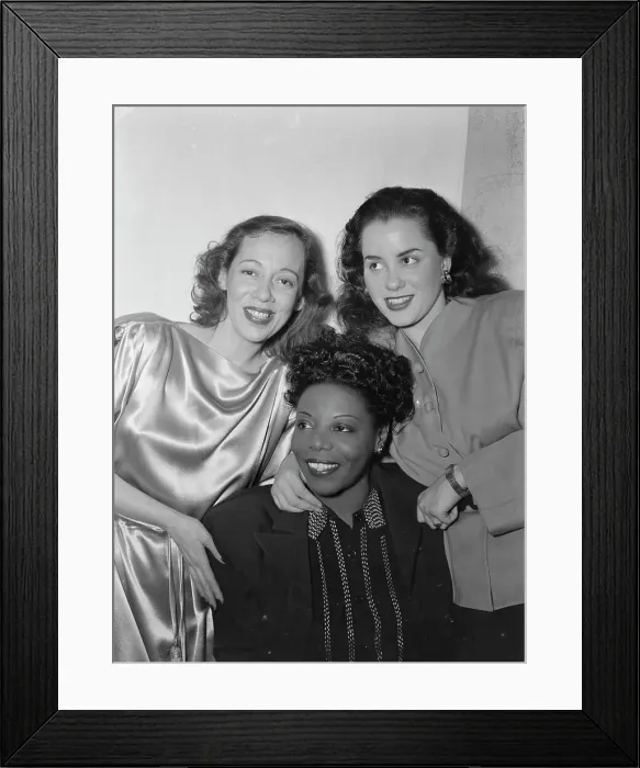 Framed Print : Portrait of Imogene Coca, Mary Lou Williams, and Ann Hathaway, 1938. Creator: William Paul Gottlieb Framed Print : Portrait of Imogene Coca, Mary Lou Williams, and Ann Hathaway, 1938. Creator: William Paul Gottlieb