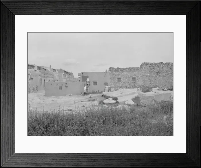 Framed Print : Acoma, New Mexico area views, between 1899 and 1928. Creator: Arnold Genthe Framed Print : Acoma, New Mexico area views, between 1899 and 1928. Creator: Arnold Genthe