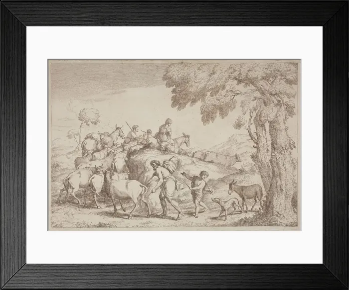 Framed Print : An Elderly Shepherd Seen from Behind, 1758 / 1759. Creator: Gaetano Gherardo Zompini Framed Print : An Elderly Shepherd Seen from Behind, 1758 / 1759. Creator: Gaetano Gherardo Zompini