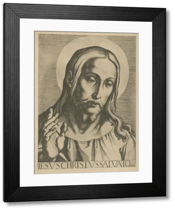 Framed Print : Bust of Christ, 1606 / 1607. Creator: Raffaello Schiaminossi Framed Print : Bust of Christ, 1606 / 1607. Creator: Raffaello Schiaminossi