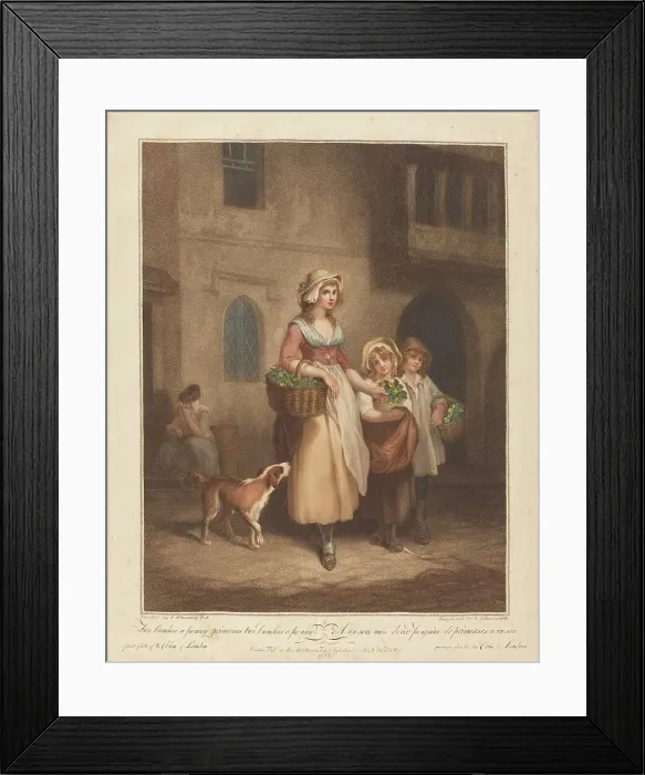 Framed Print : Two Bunches a Penny, Primroses, 1793. Creator: Luigi Schiavonetti Framed Print : Two Bunches a Penny, Primroses, 1793. Creator: Luigi Schiavonetti