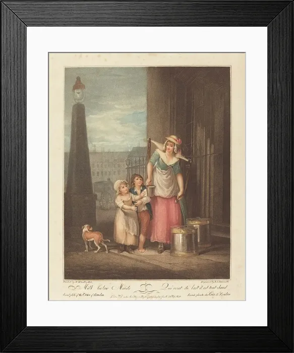 Framed Print : Milk below Maids, 1793. Creator: Luigi Schiavonetti Framed Print : Milk below Maids, 1793. Creator: Luigi Schiavonetti