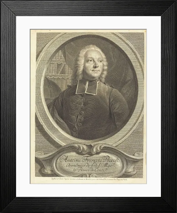 Framed Print : Antoine François Prevost, 1745. Creator: Georg Friedrich Schmidt Framed Print : Antoine François Prevost, 1745. Creator: Georg Friedrich Schmidt