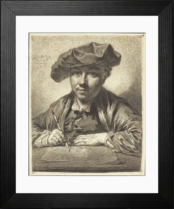 Framed Print : Self-Portrait, Drawing, 1752. Creator: Georg Friedrich Schmidt Framed Print : Self-Portrait, Drawing, 1752. Creator: Georg Friedrich Schmidt