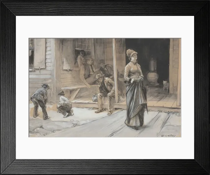 Framed Print : With Pride Upon Her Brow, c. 1878. Creator: Edwin Austin Abbey Framed Print : With Pride Upon Her Brow, c. 1878. Creator: Edwin Austin Abbey