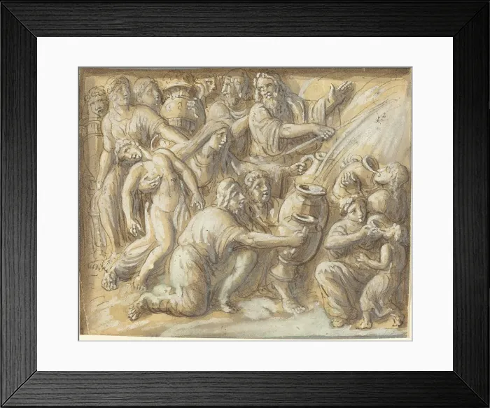 Framed Print : Moses Drawing Water From the Rock. Creator: Luigi Ademollo Framed Print : Moses Drawing Water From the Rock. Creator: Luigi Ademollo