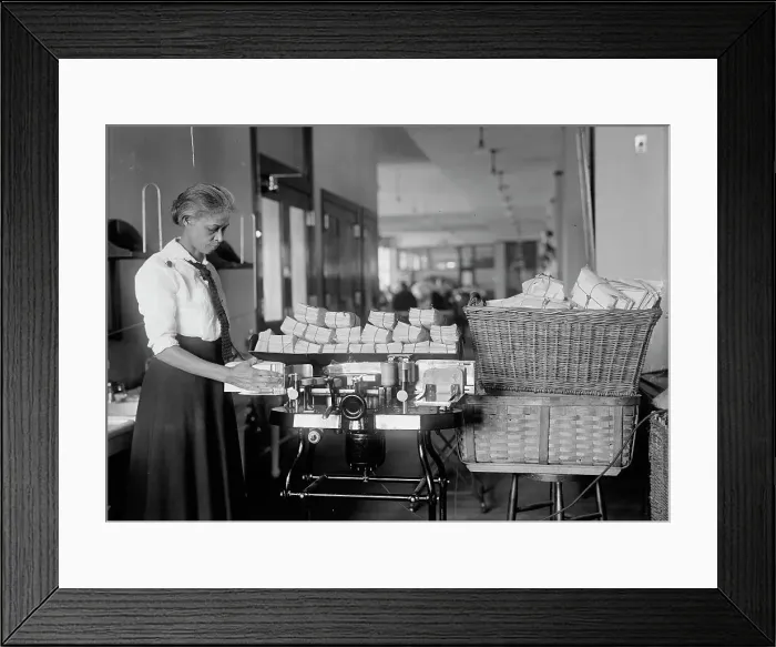 Framed Print : Post Office Department - Opening Machine, 1917. Creator: Harris & Ewing. Post Office Department - Opening Machine, 1917. Creator: Harris & Ewing Framed Print : Post Office Department - Opening Machine, 1917. Creator: Harris & Ewing. Post Office Department - Opening Machine, 1917. Creator: Harris & Ewing