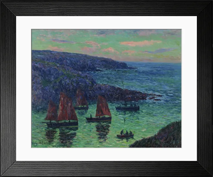 Framed Print : Evening in Douëlan, 1902. Creator: Moret, Henry (1856-1913)
