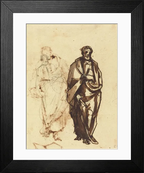 Framed Print : Draped Figure with a Staff. Creator: Cherubino Alberti Framed Print : Draped Figure with a Staff. Creator: Cherubino Alberti