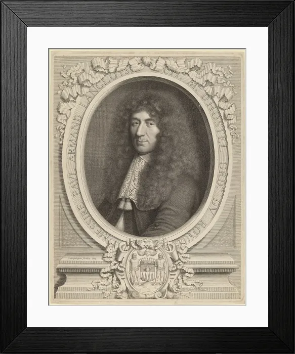 Framed Print : Langlois de Blancfort, 1675. Creator: Pierre Louis van Schuppen Framed Print : Langlois de Blancfort, 1675. Creator: Pierre Louis van Schuppen