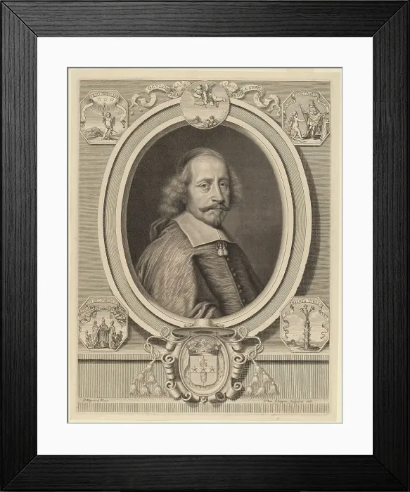 Framed Print : Cardinal Jules Mazarin, 1661. Creator: Pierre Louis van Schuppen Framed Print : Cardinal Jules Mazarin, 1661. Creator: Pierre Louis van Schuppen
