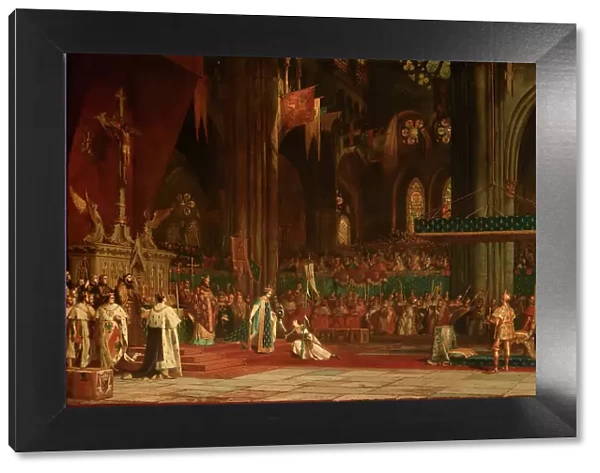 The coronation of Charles VII in the Rheims Cathedral, 17 July 1429, 1861. Creator: Comte, Pierre Charles (1823-1895)