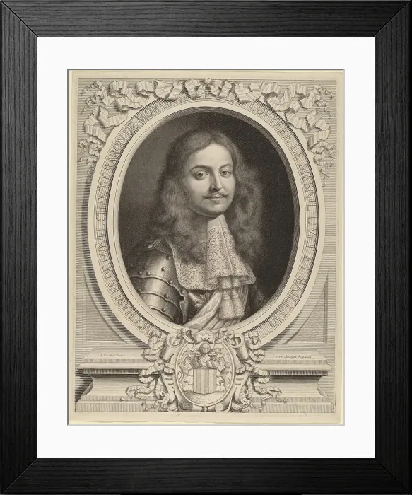 Framed Print : Charles de Houel de Morainville, 1668. Creator: Pierre Louis van Schuppen Framed Print : Charles de Houel de Morainville, 1668. Creator: Pierre Louis van Schuppen