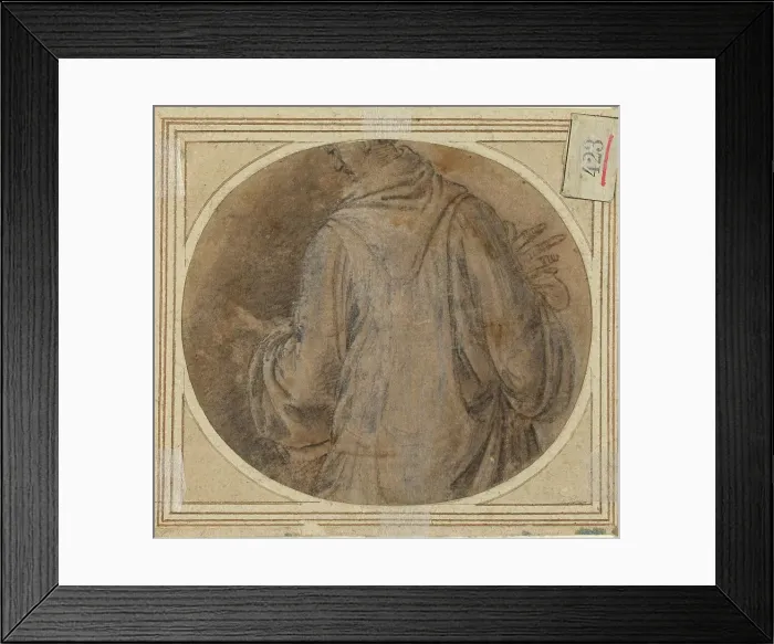 Framed Print : A Monk [verso], c. 1500. Creator: Fra Bartolomeo