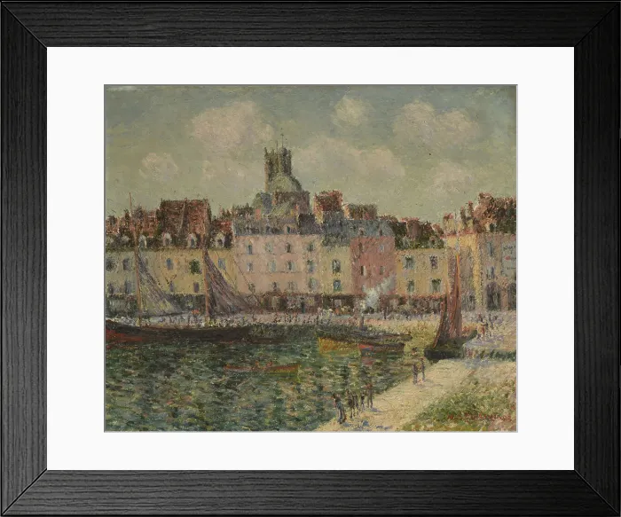 Framed Print : Le Quai Duquesne à Dieppe, 1903. Creator: Loiseau, Gustave (1865-1935) Framed Print : Le Quai Duquesne à Dieppe, 1903. Creator: Loiseau, Gustave (1865-1935)