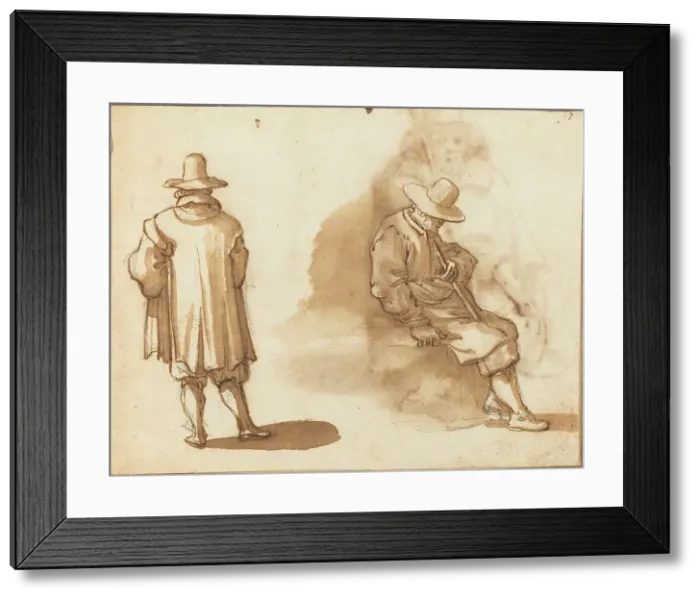 Framed Print : Two Studies of a Man. Creator: Remigio Cantagallina Framed Print : Two Studies of a Man. Creator: Remigio Cantagallina