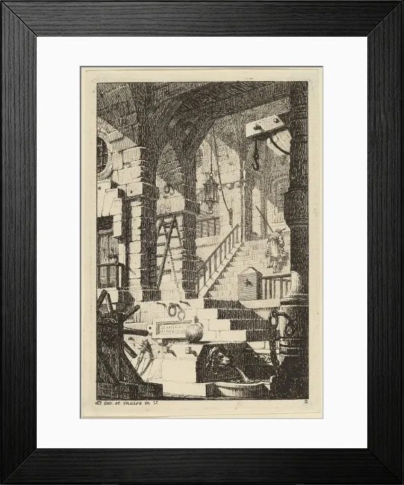 Framed Print : Fantasy of an Antique Prison, 1770 / 1780. Creator: Karl Schutz Framed Print : Fantasy of an Antique Prison, 1770 / 1780. Creator: Karl Schutz