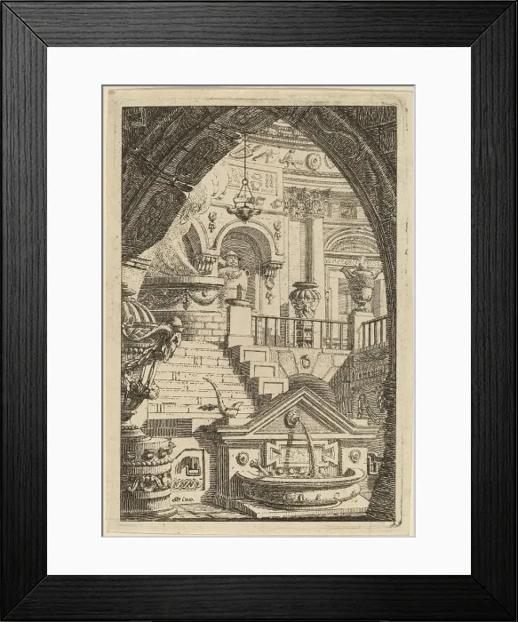 Framed Print : Fantasy of an Antique Temple, 1770 / 1780. Creator: Karl Schutz Framed Print : Fantasy of an Antique Temple, 1770 / 1780. Creator: Karl Schutz